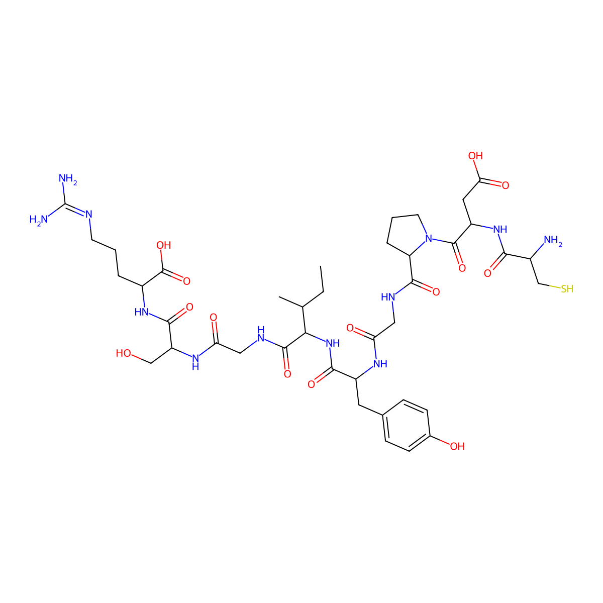 Cys-Asp-Pro-Gly-Tyr-Ile-Gly-Ser-Arg molecular structure, CAS 110590-60-8