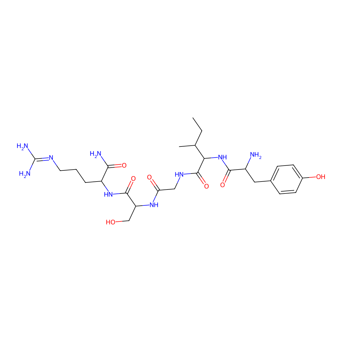 H-Tyr-Ile-Gly-Ser-Arg-NH2 molecular structure, CAS 110590-65-3