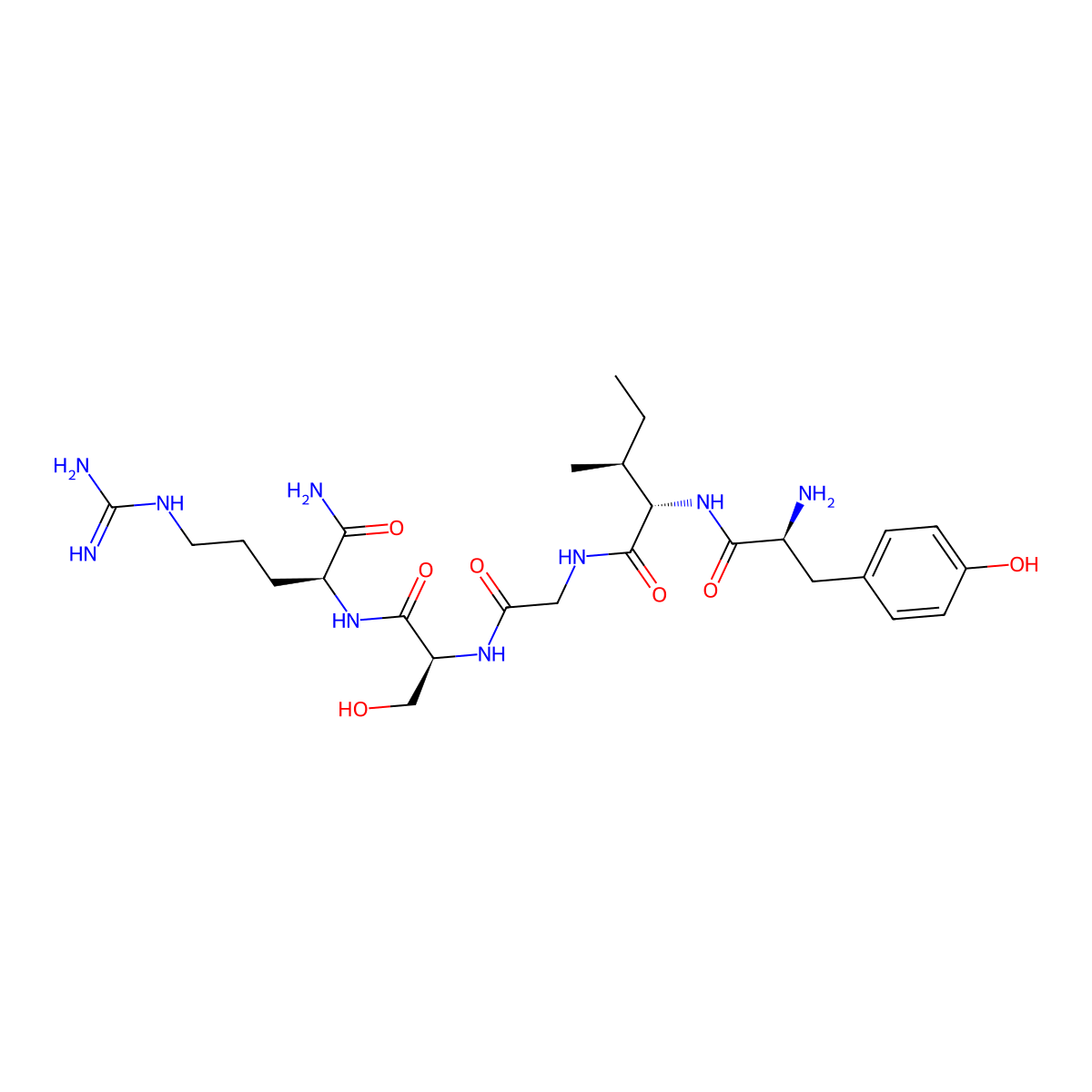 H-Tyr-Ile-Gly-Ser-Arg-NH2 molecular structure, CAS 110590-65-3