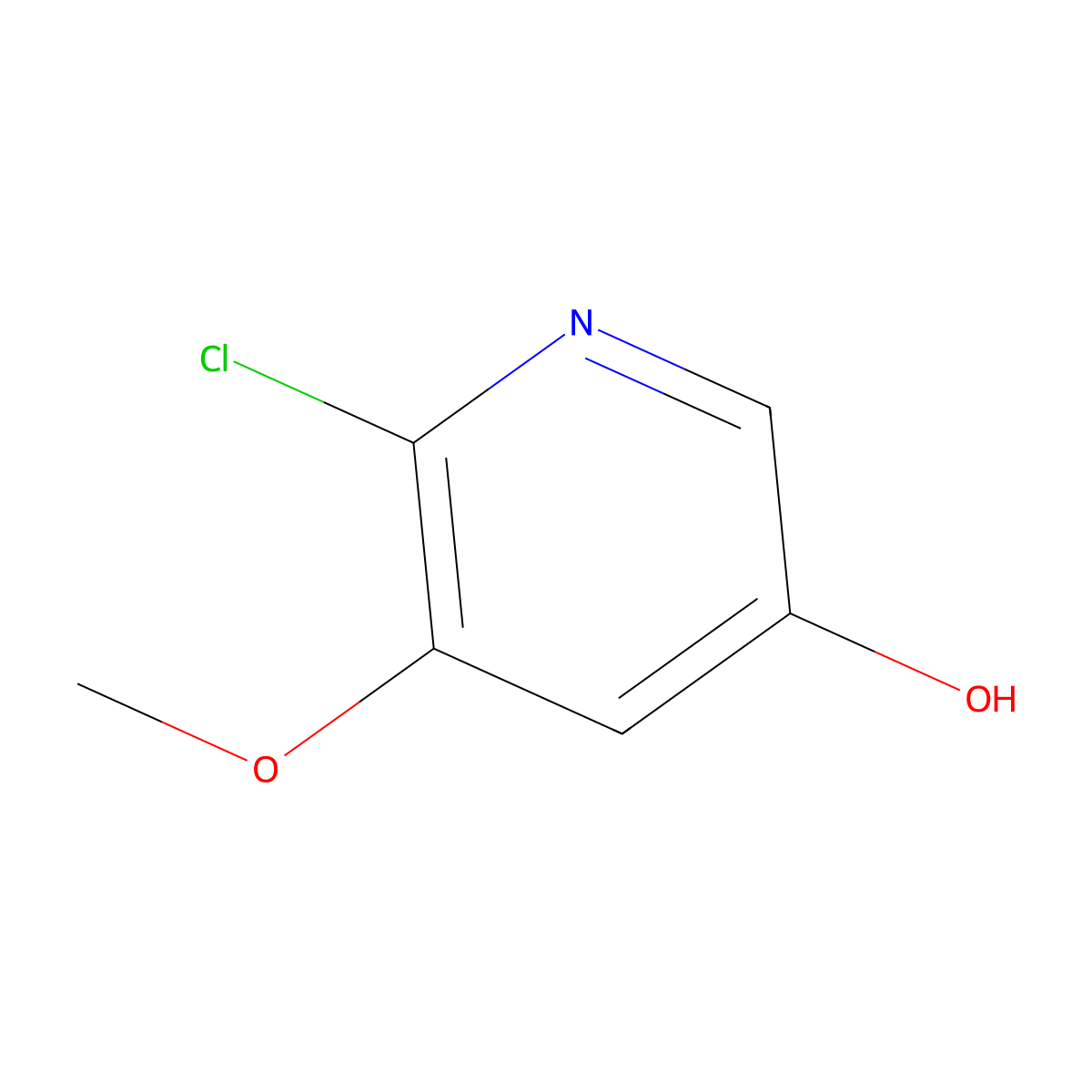 6-Chloro-5-methoxypyridin-3-ol molecular structure, CAS 1105933-54-7