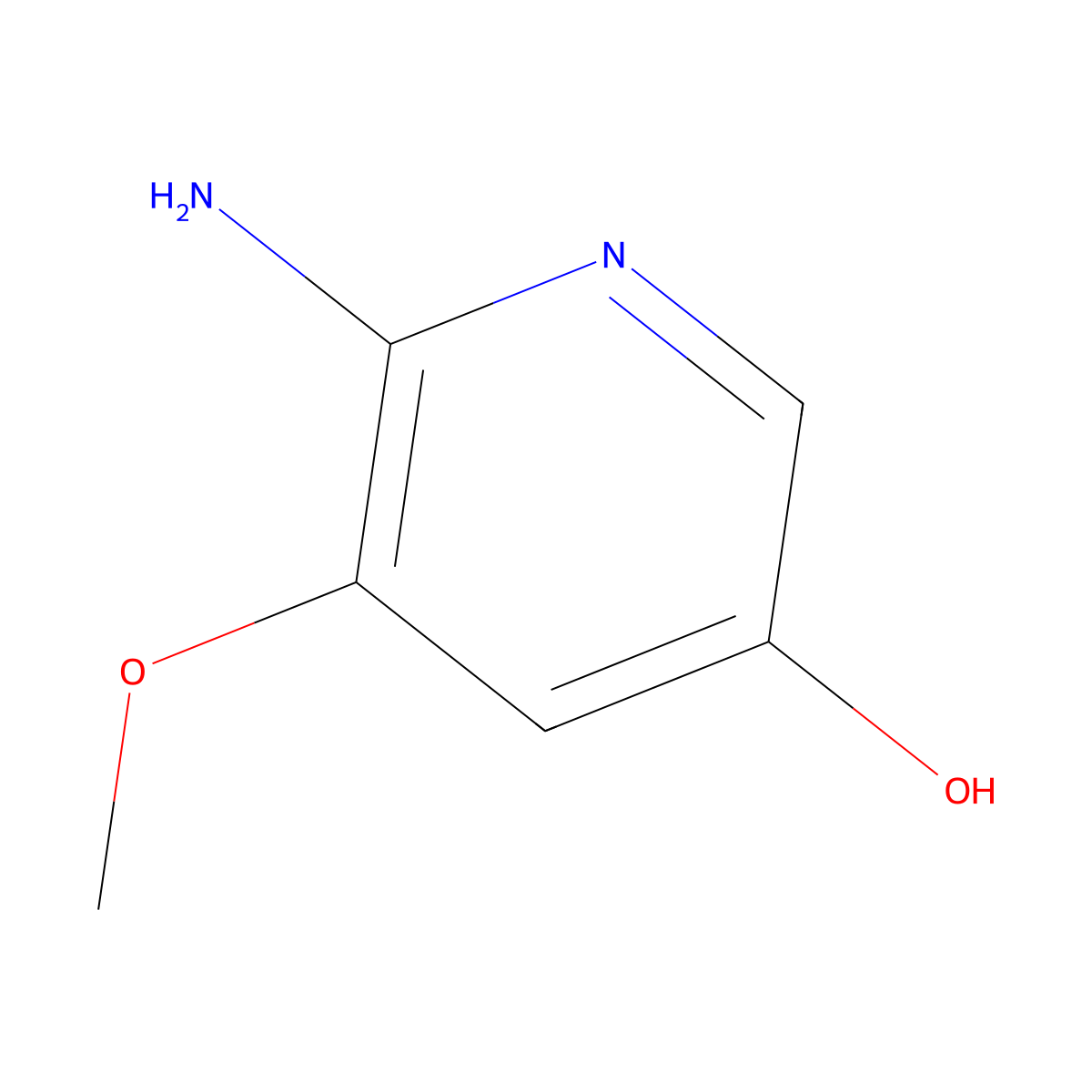 6-Amino-5-methoxypyridin-3-ol molecular structure, CAS 1105933-56-9