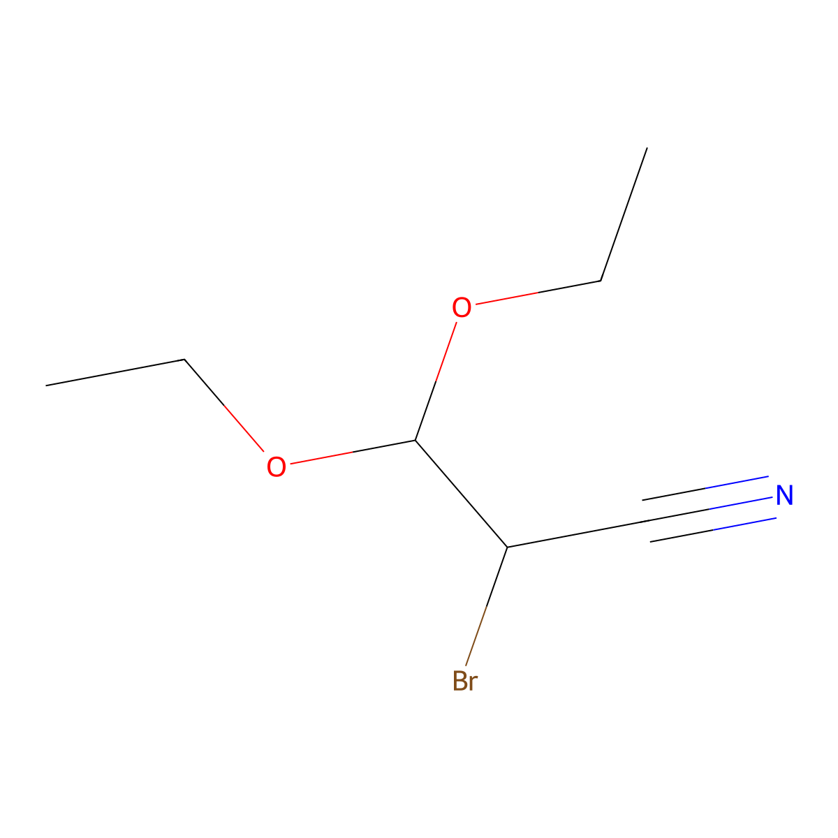 2-Bromo-3,3-diethoxypropanenitrile molecular structure, CAS 110596-10-6