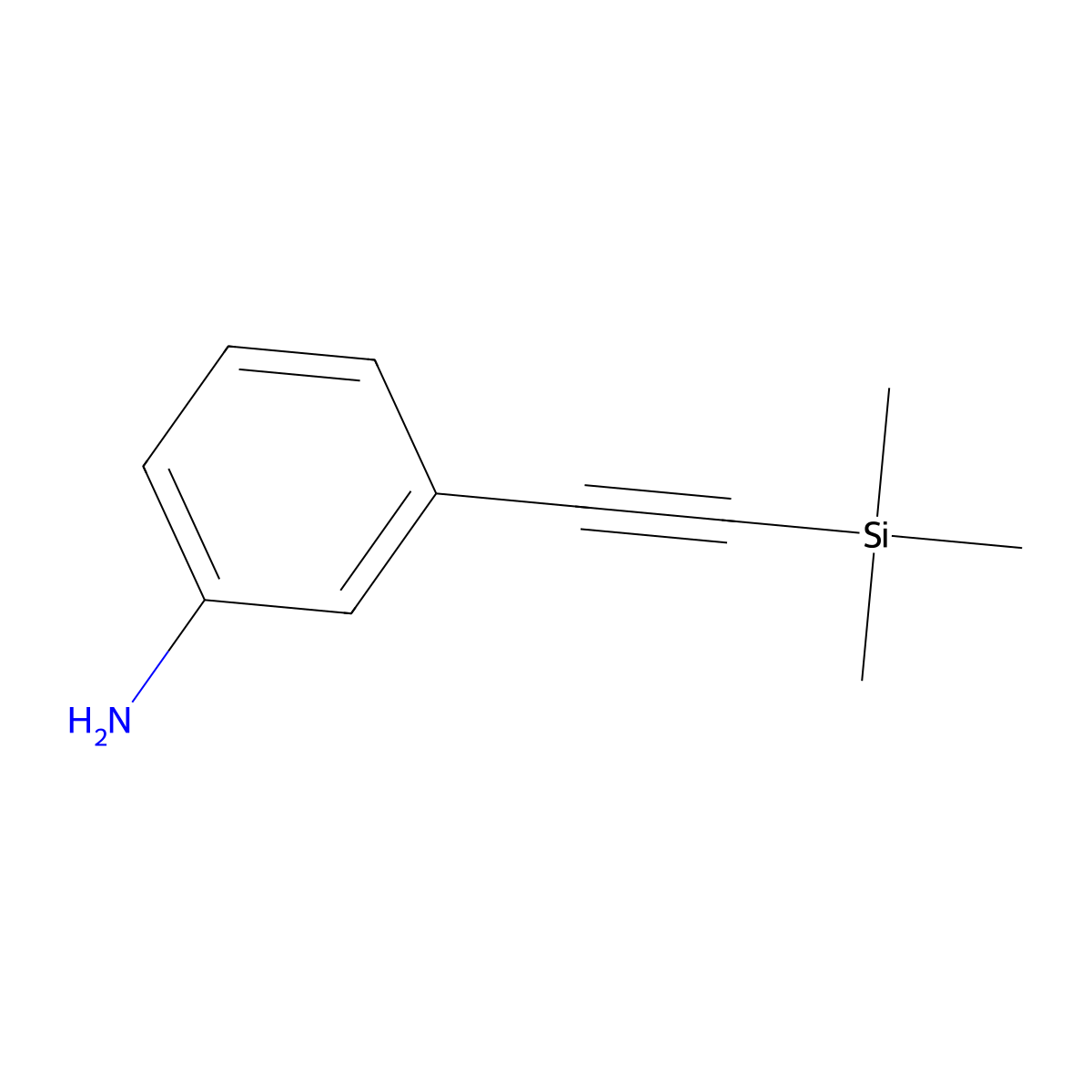 3-[2-(Trimethylsilyl)ethynyl]aniline molecular structure, CAS 110598-30-6