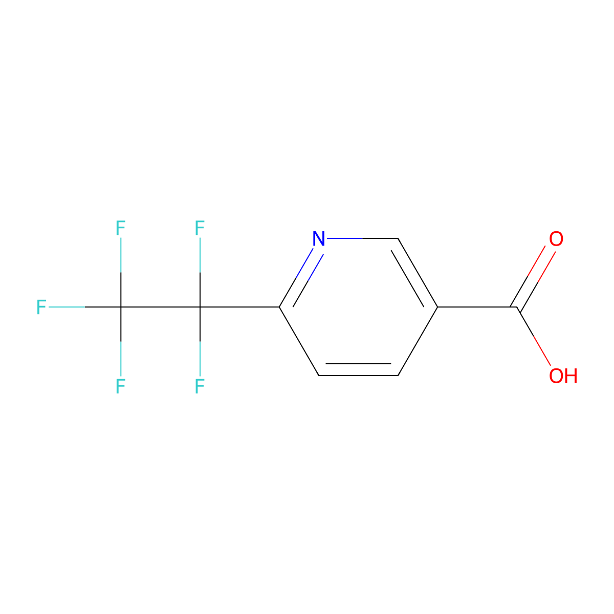 6-(Perfluoroethyl)nicotinic acid molecular structure, CAS 1105982-64-6