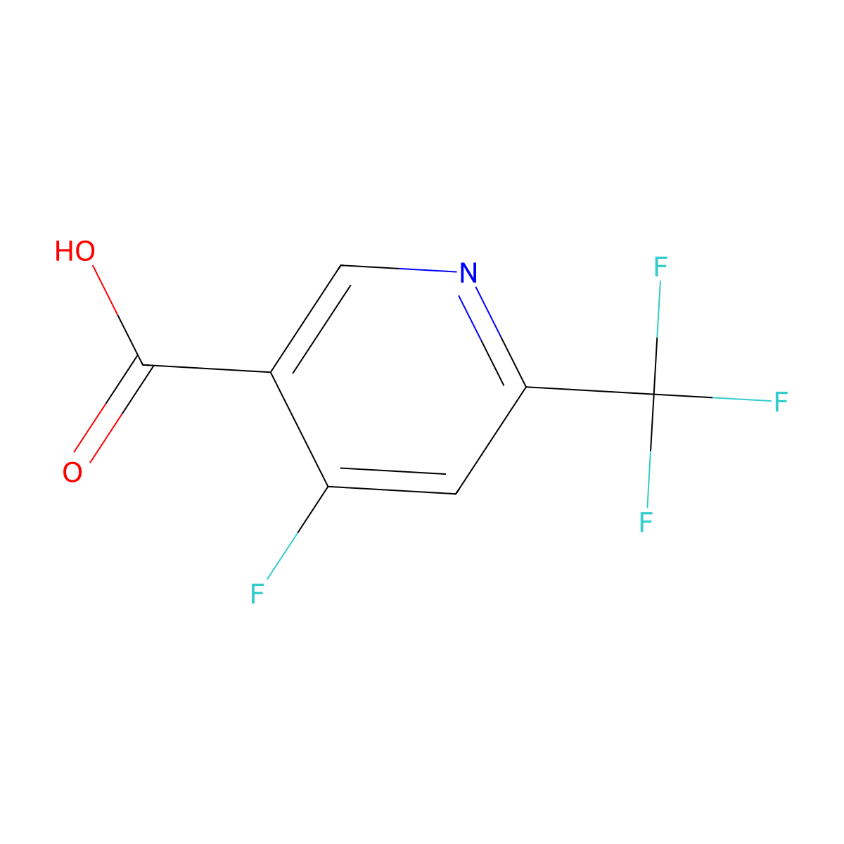 4-Fluoro-6-(trifluoromethyl)nicotinic acid molecular structure, CAS 1105988-64-4