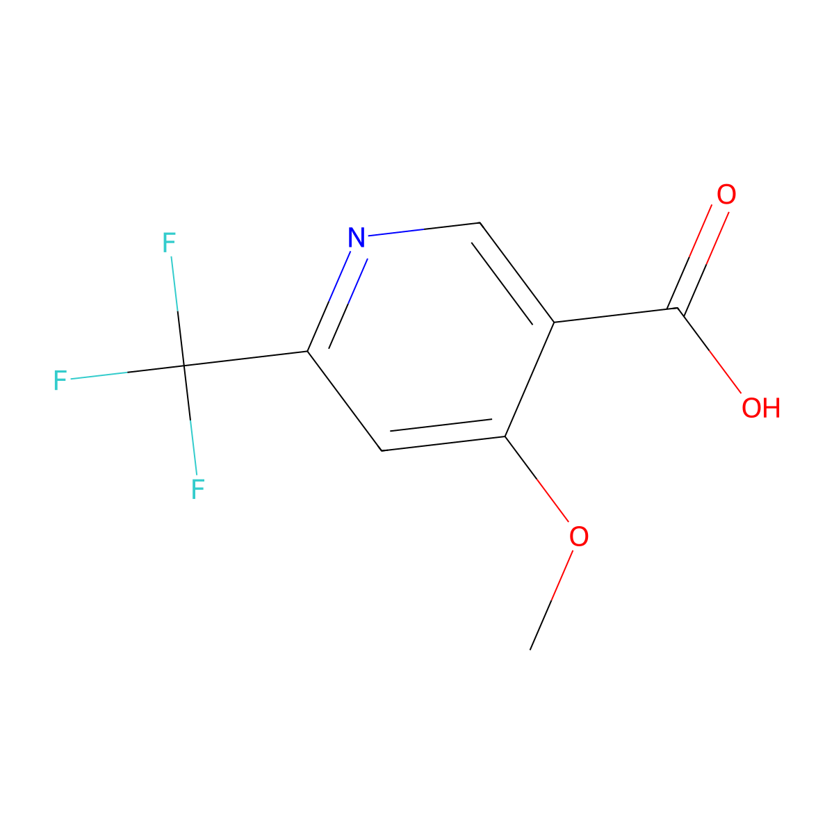 4-Methoxy-6-(trifluoromethyl)nicotinic acid molecular structure, CAS 1105988-65-5