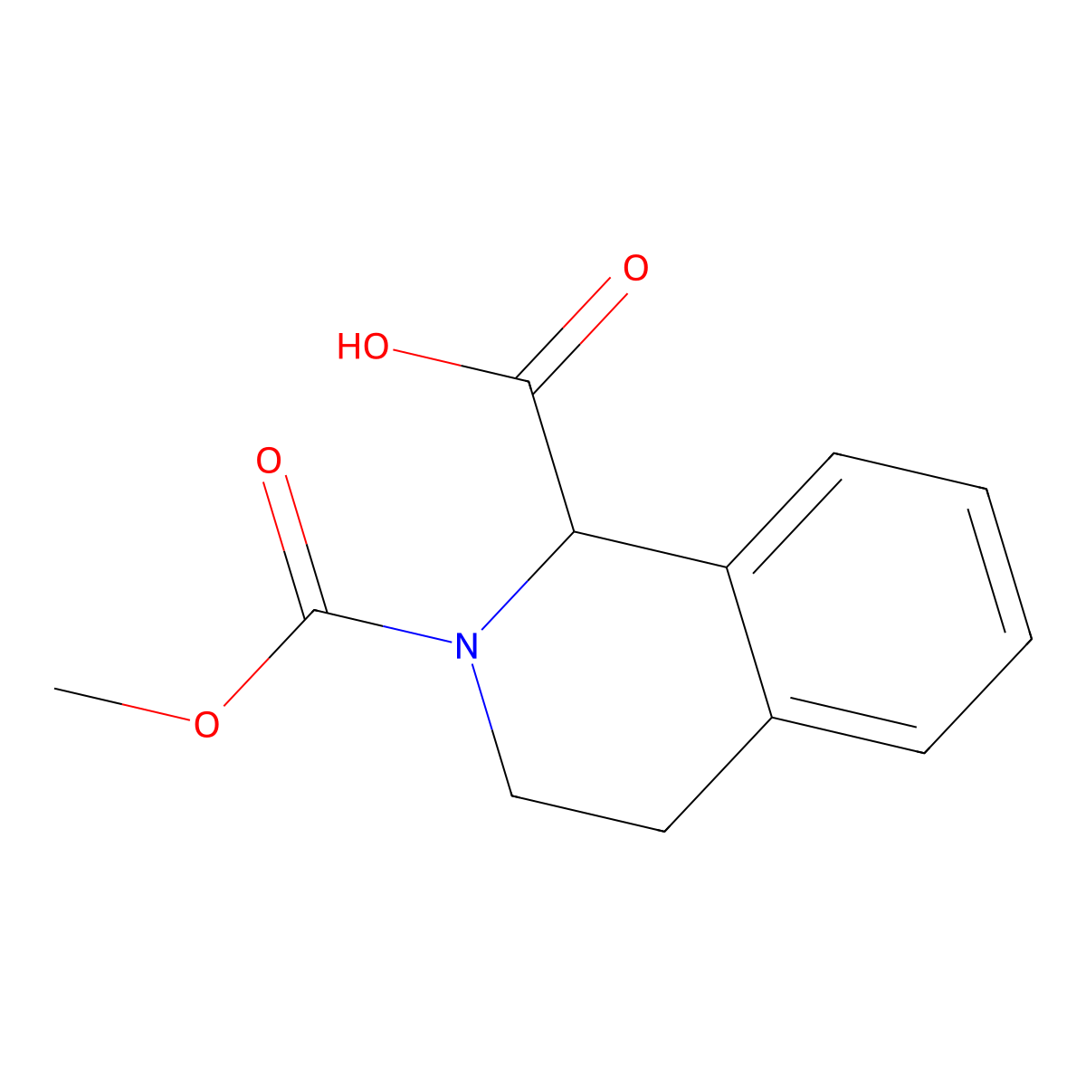 2-(Methoxycarbonyl)-1,2,3,4-tetrahydroisoquinoline-1-carboxylic acid molecular structure, CAS 110599-67-2