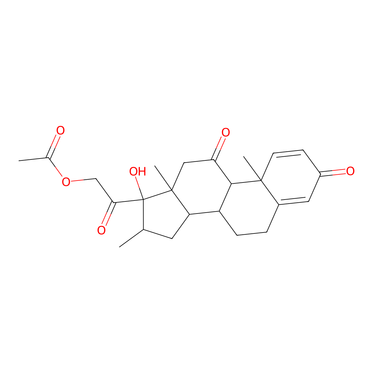 Meprednisone Acetate molecular structure, CAS 1106-03-2