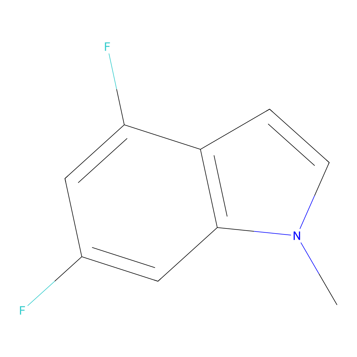 4,6-Difluoro-1-methyl-1h-indole molecular structure, CAS 1106112-57-5