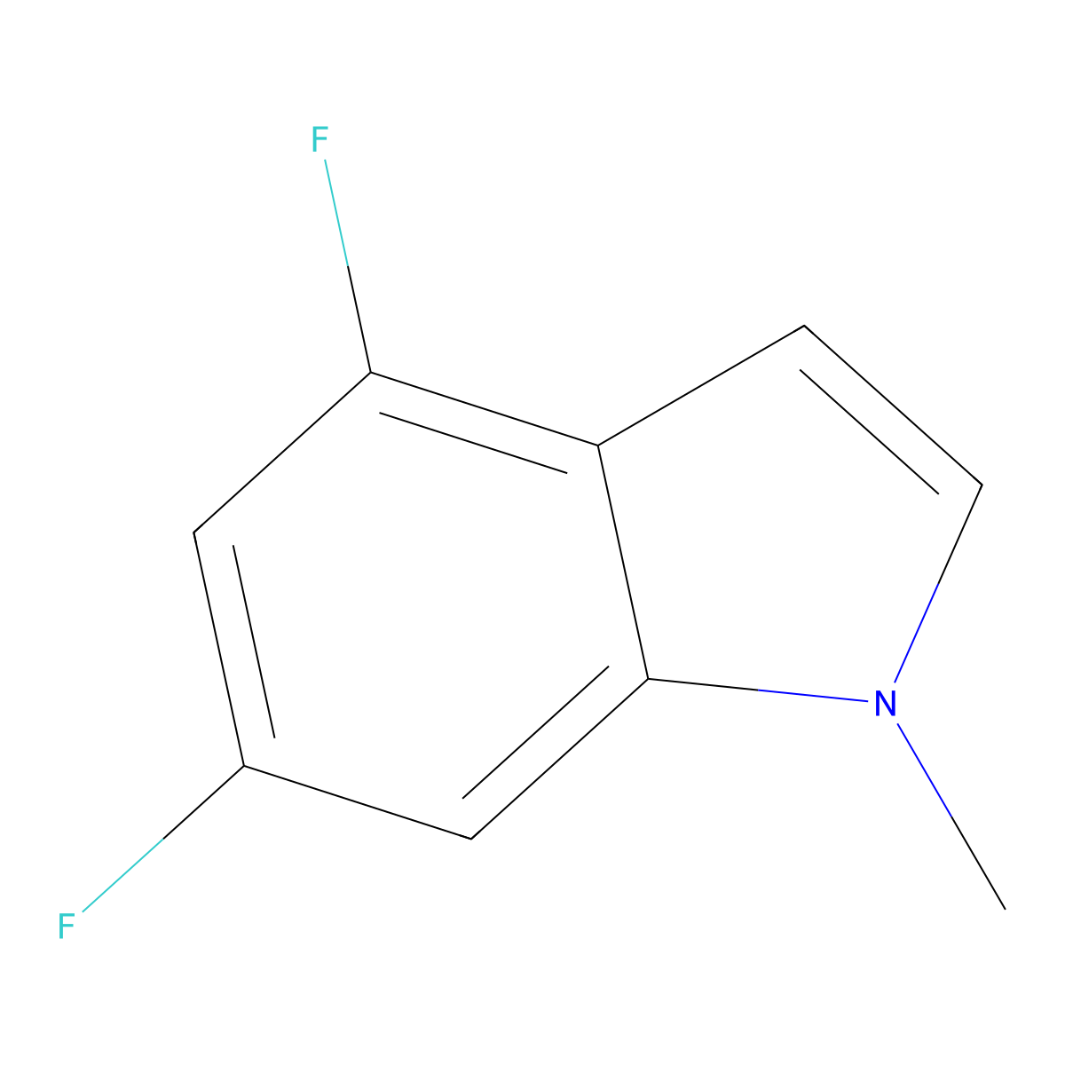 4,6-Difluoro-1-methyl-1h-indole molecular structure, CAS 1106112-57-5