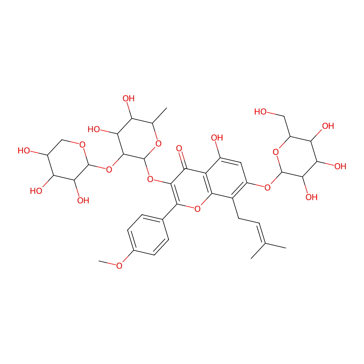 Epimedin B molecular structure, CAS 110623-73-9