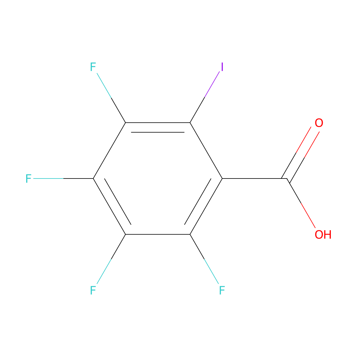 2,3,4,5-Tetrafluoro-6-iodobenzoic acid molecular structure, CAS 110625-15-5