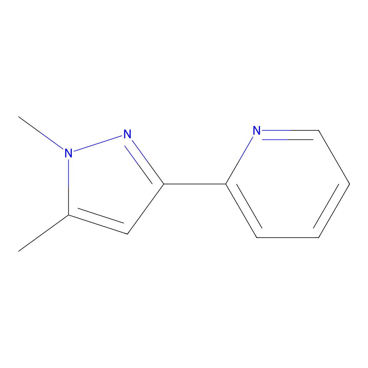 2-(1,5-Dimethyl-1H-pyrazol-3-yl)pyridine molecular structure, CAS 110625-47-3