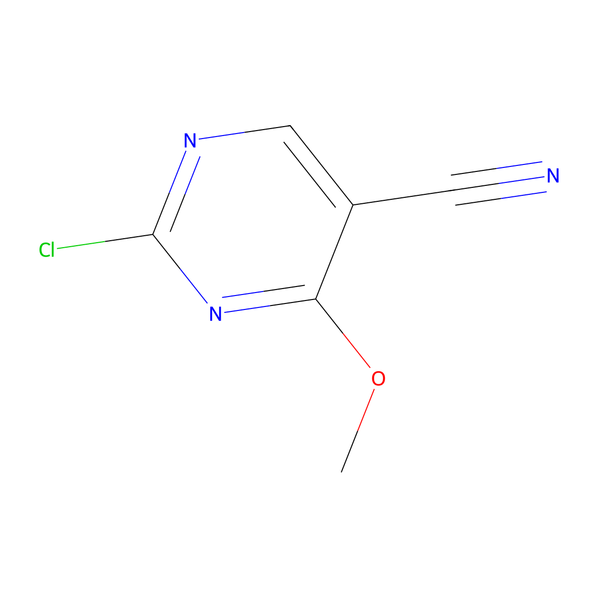 2-Chloro-4-methoxypyrimidine-5-carbonitrile molecular structure, CAS 1106295-93-5