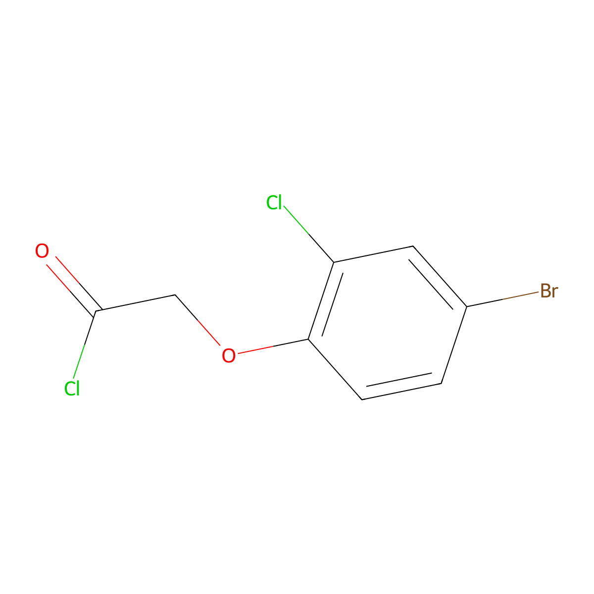 (4-Bromo-2-chlorophenoxy)acetyl chloride molecular structure, CAS 110630-87-0