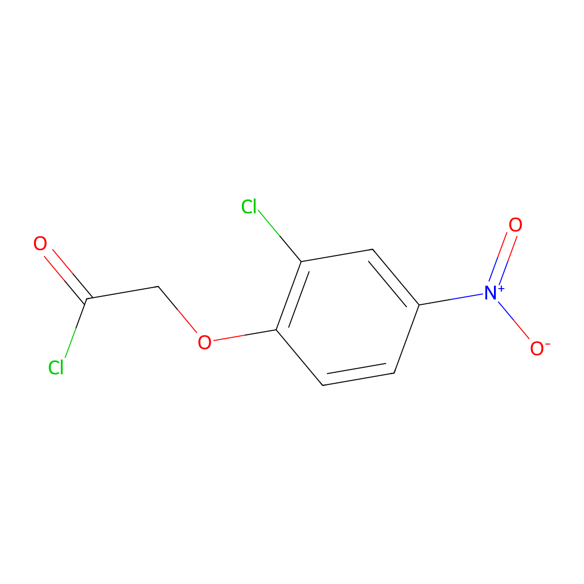 (2-Chloro-4-nitrophenoxy)acetyl chloride molecular structure, CAS 110630-89-2