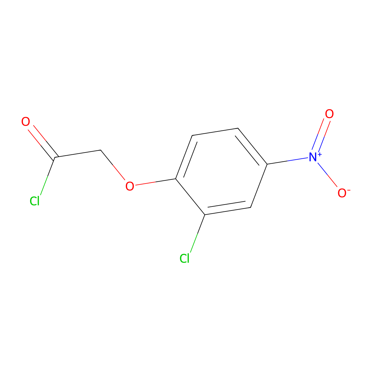(2-Chloro-4-nitrophenoxy)acetyl chloride molecular structure, CAS 110630-89-2