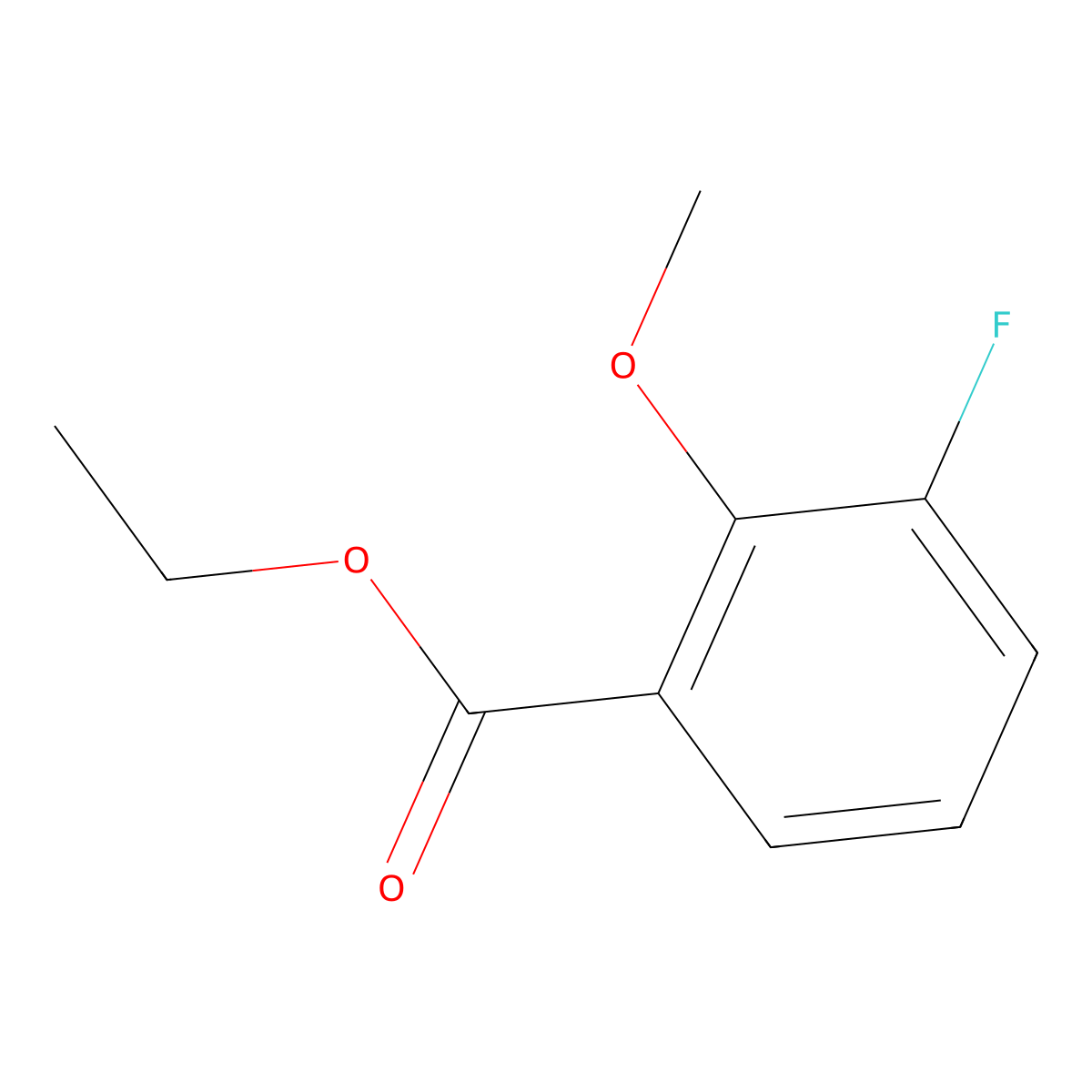 Ethyl 3-fluoro-2-methoxybenzoate molecular structure, CAS 1106304-72-6