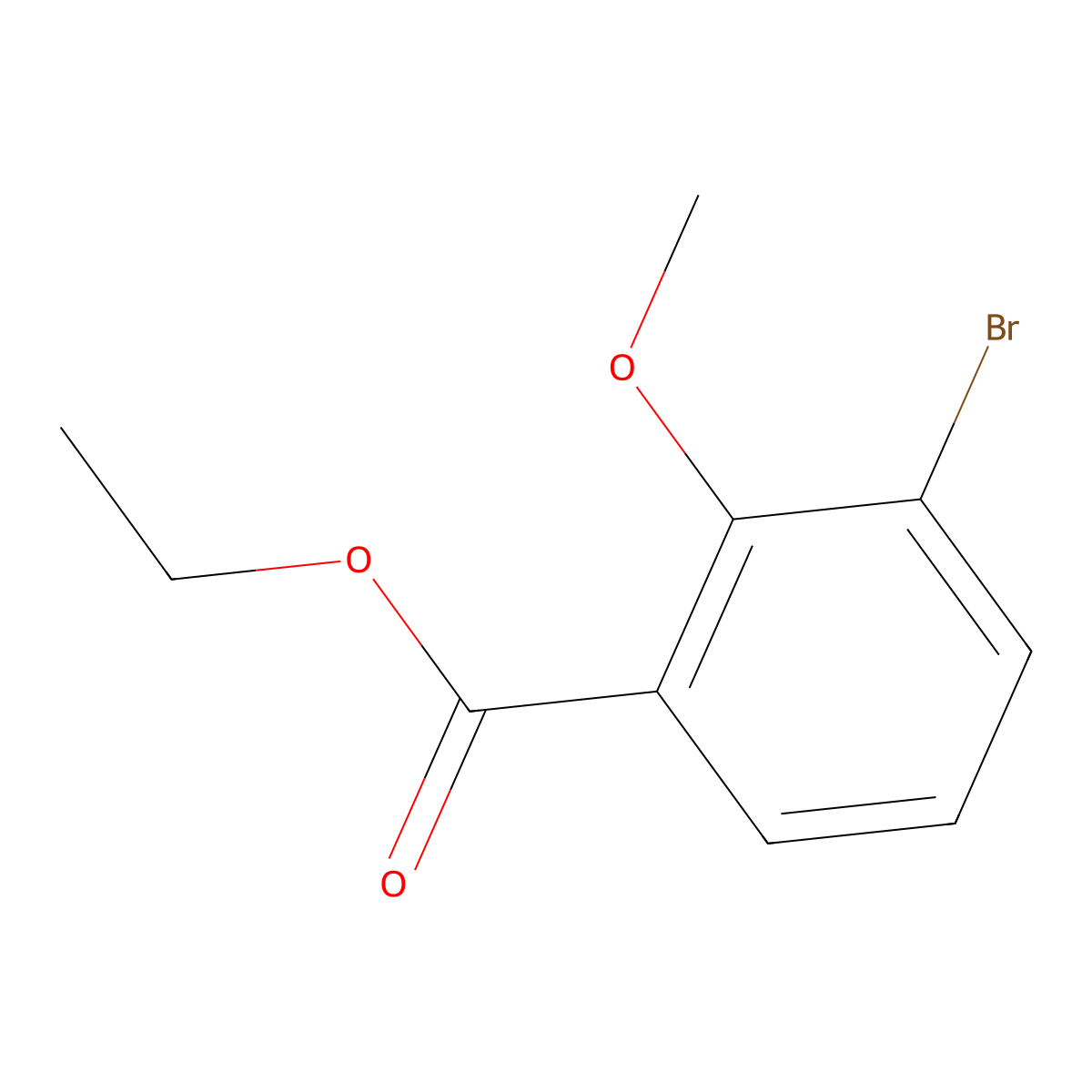 Ethyl 3-bromo-2-methoxybenzoate molecular structure, CAS 1106304-74-8