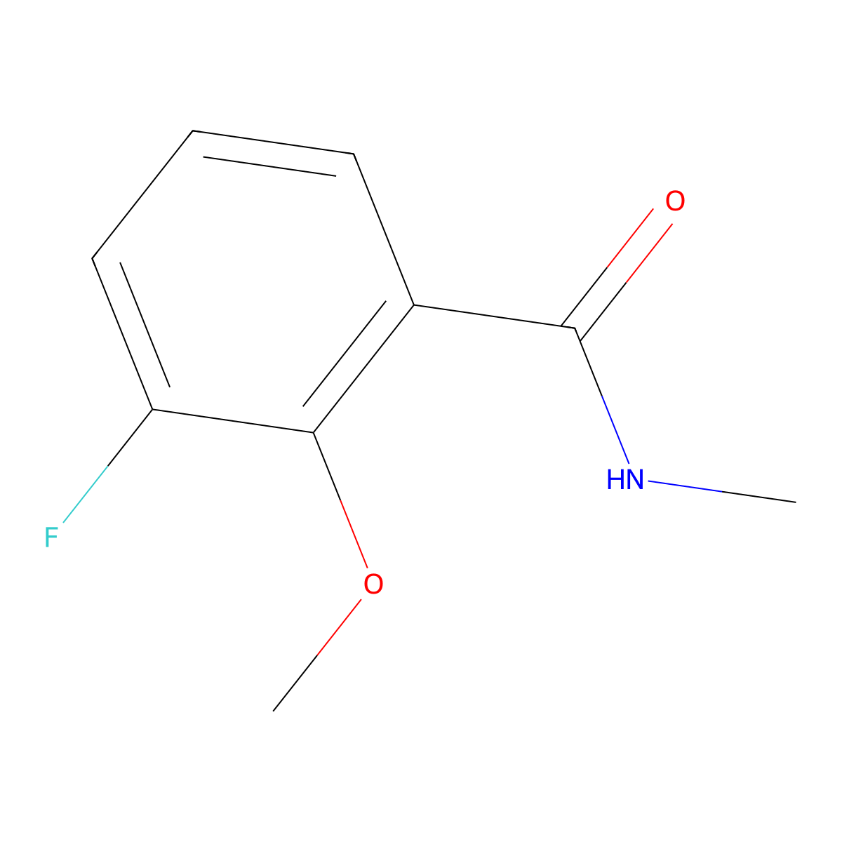 3-fluoro-2-methoxy-N-methylbenzamide molecular structure, CAS 1106305-09-2