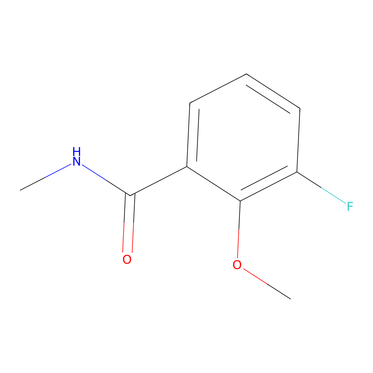 3-fluoro-2-methoxy-N-methylbenzamide molecular structure, CAS 1106305-09-2