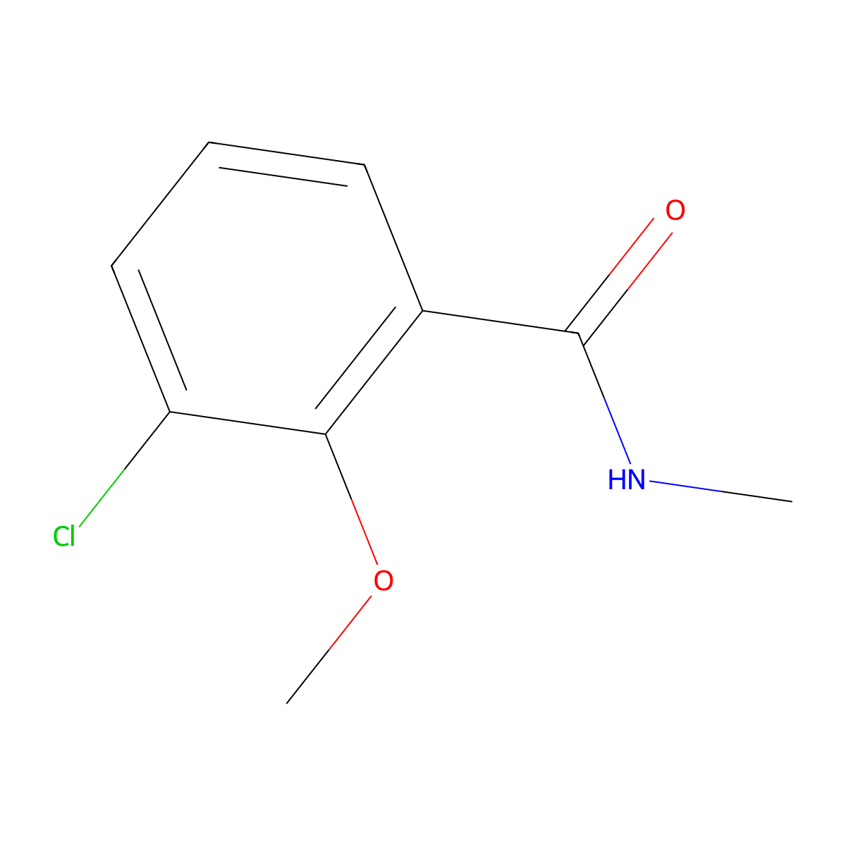 3-chloro-2-methoxy-N-methylbenzamide molecular structure, CAS 1106305-10-5
