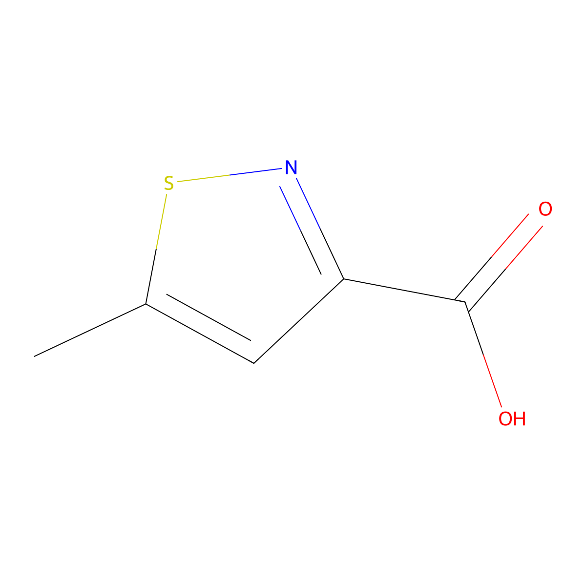 5-Methyl-1,2-thiazole-3-carboxylic acid molecular structure, CAS 110632-59-2