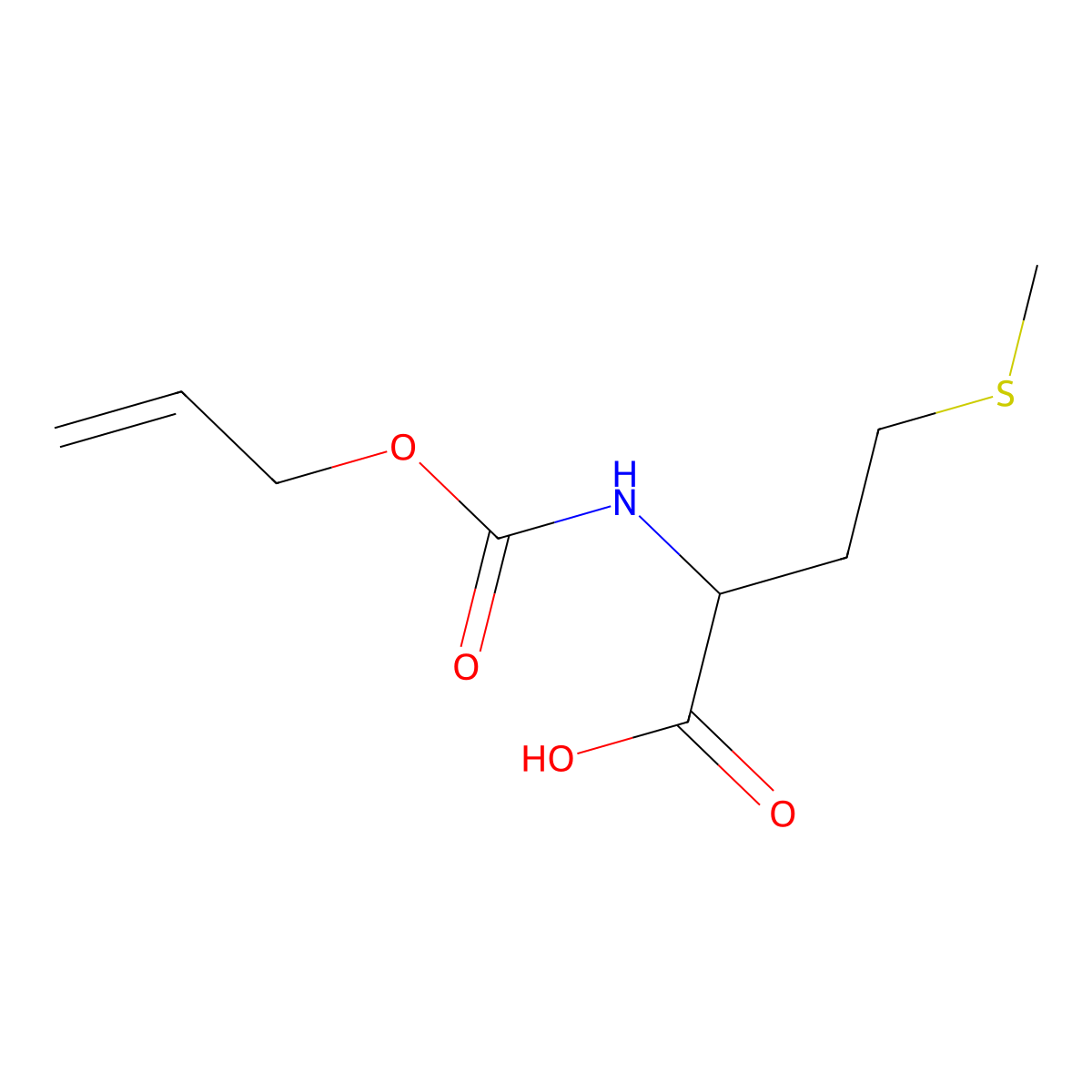 4-(Methylsulfanyl)-2-{[(prop-2-en-1-yloxy)carbonyl]amino}butanoic acid molecular structure, CAS 110637-61-1