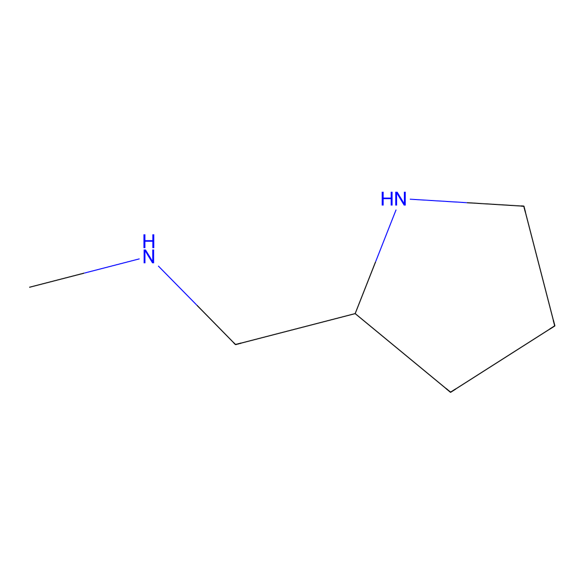 2-Pyrrolidinemethanamine, N-methyl-, (S)- molecular structure, CAS 110638-61-4