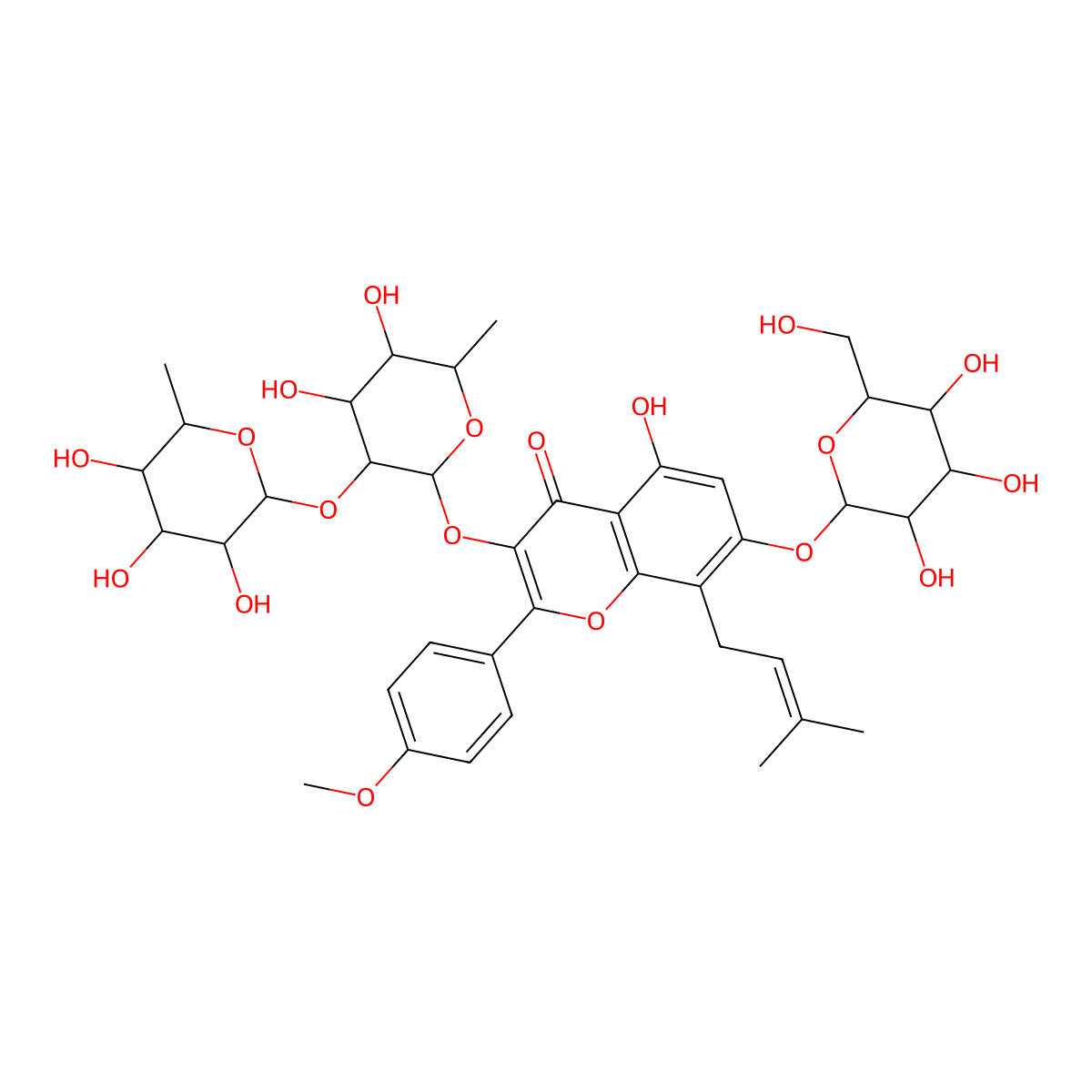 Epimedin C molecular structure, CAS 110642-44-9