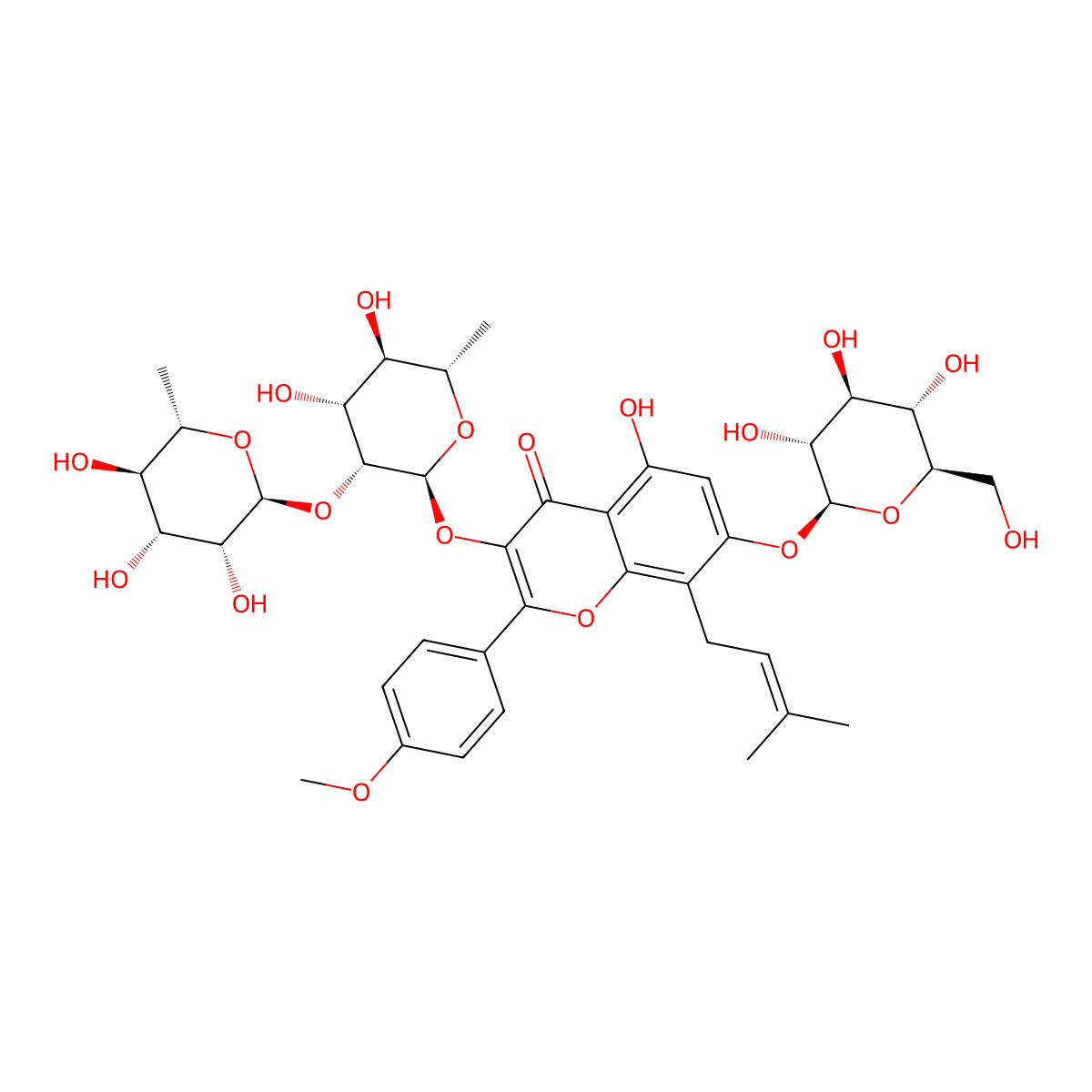 Epimedin C molecular structure, CAS 110642-44-9