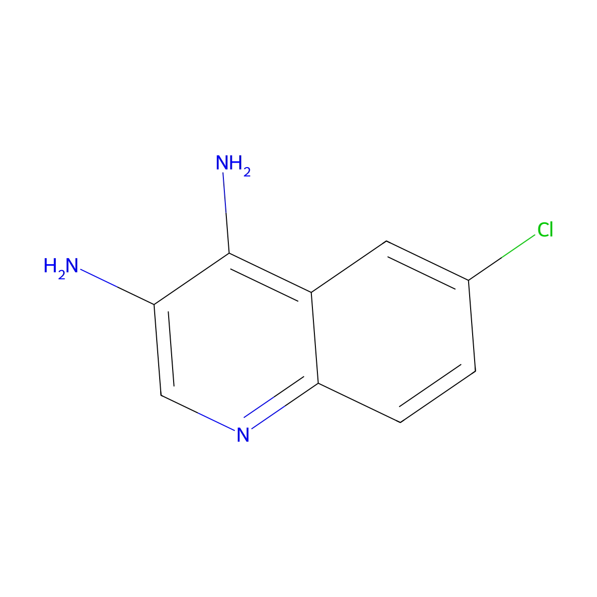 6-Chloroquinoline-3,4-diamine molecular structure, CAS 110643-78-2
