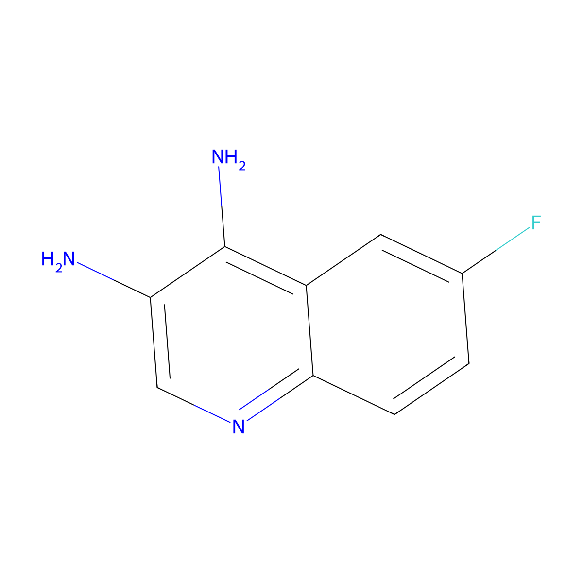 6-Fluoroquinoline-3,4-diamine molecular structure, CAS 110643-80-6