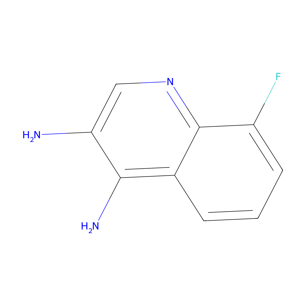 8-Fluoroquinoline-3,4-diamine molecular structure, CAS 110643-89-5