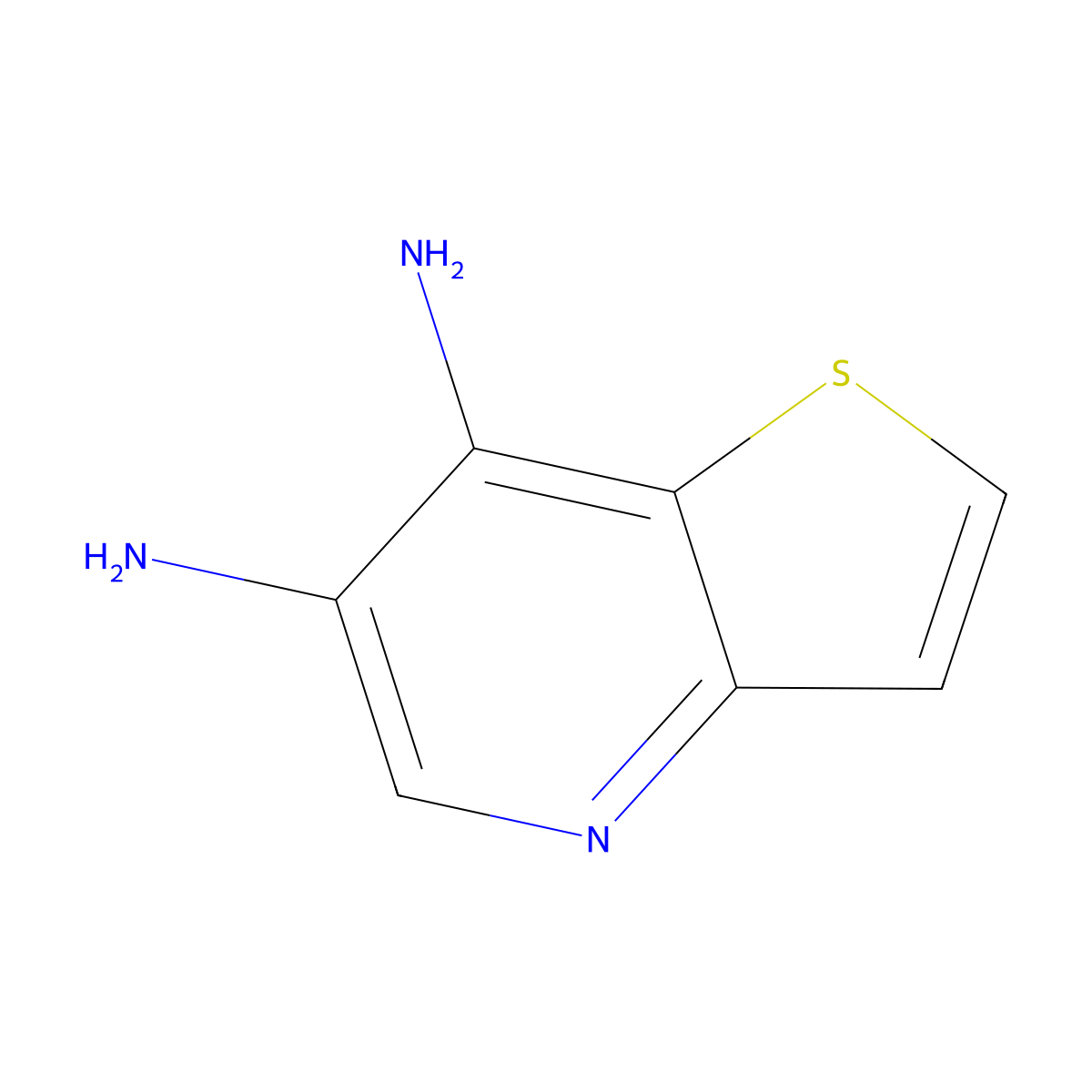 Thieno[3,2-b]pyridine-6,7-diamine molecular structure, CAS 110643-94-2