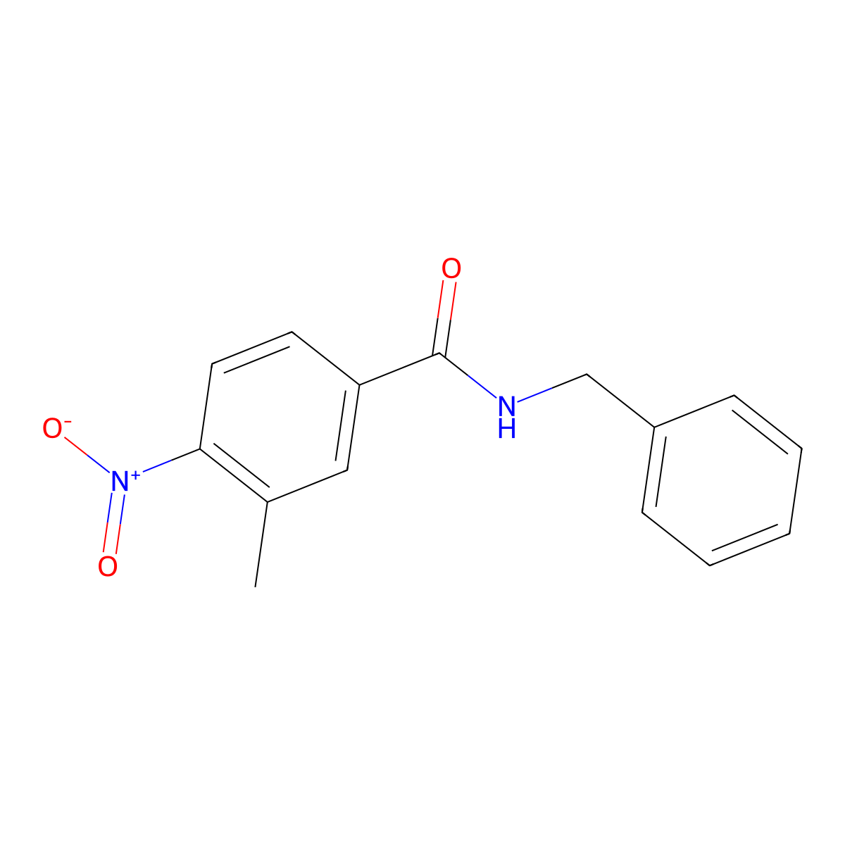 N-benzyl-3-methyl-4-nitrobenzamide molecular structure, CAS 110648-17-4