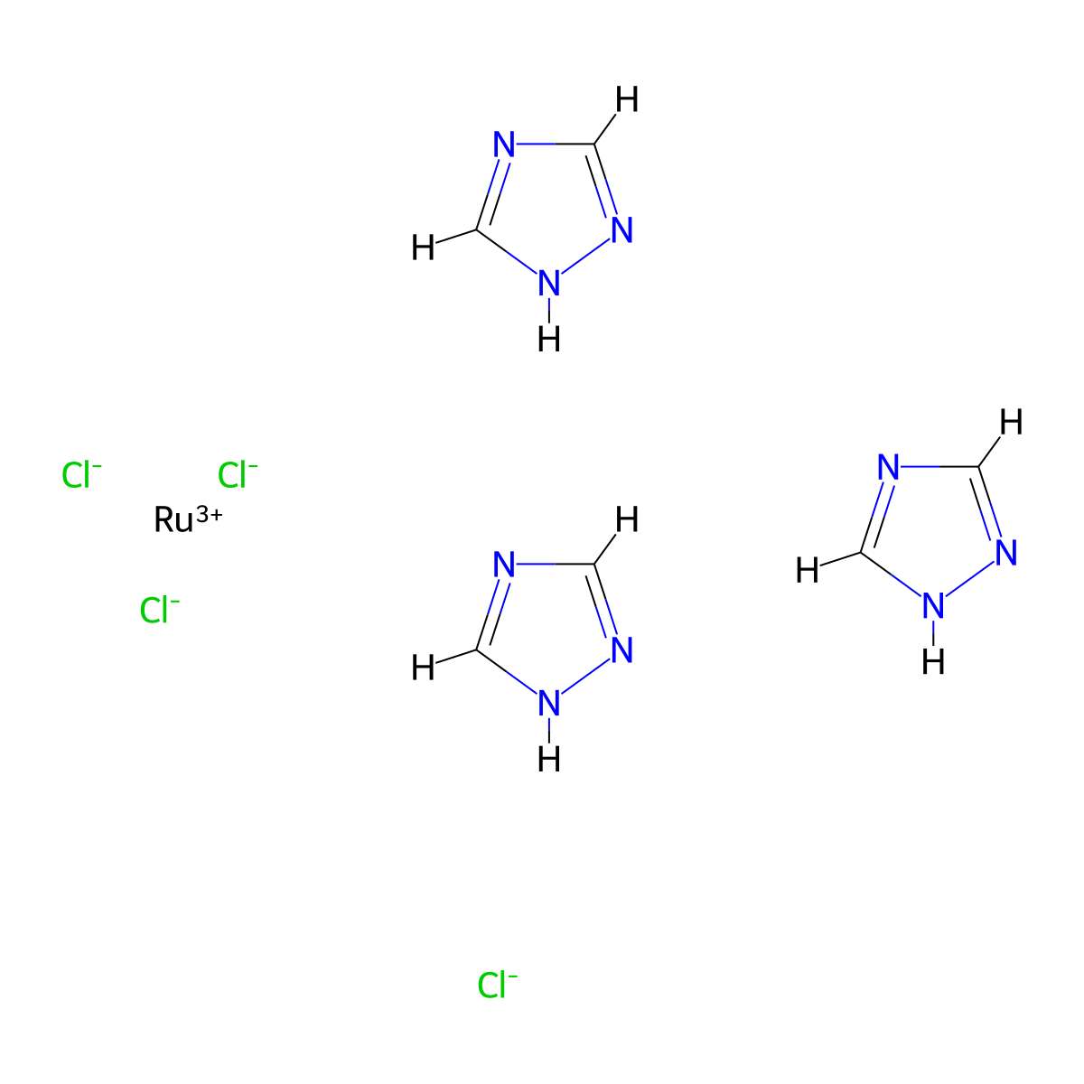 Triazolium-bis(triazole)tetrachlororuthenate(III) molecular structure, CAS 110649-85-9