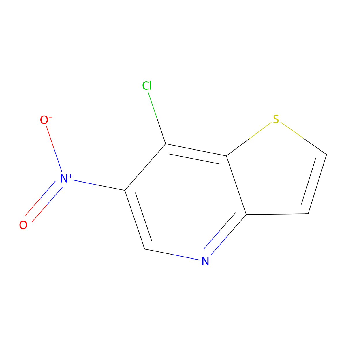 7-Chloro-6-nitrothieno[3,2-b]pyridine molecular structure, CAS 110651-92-8