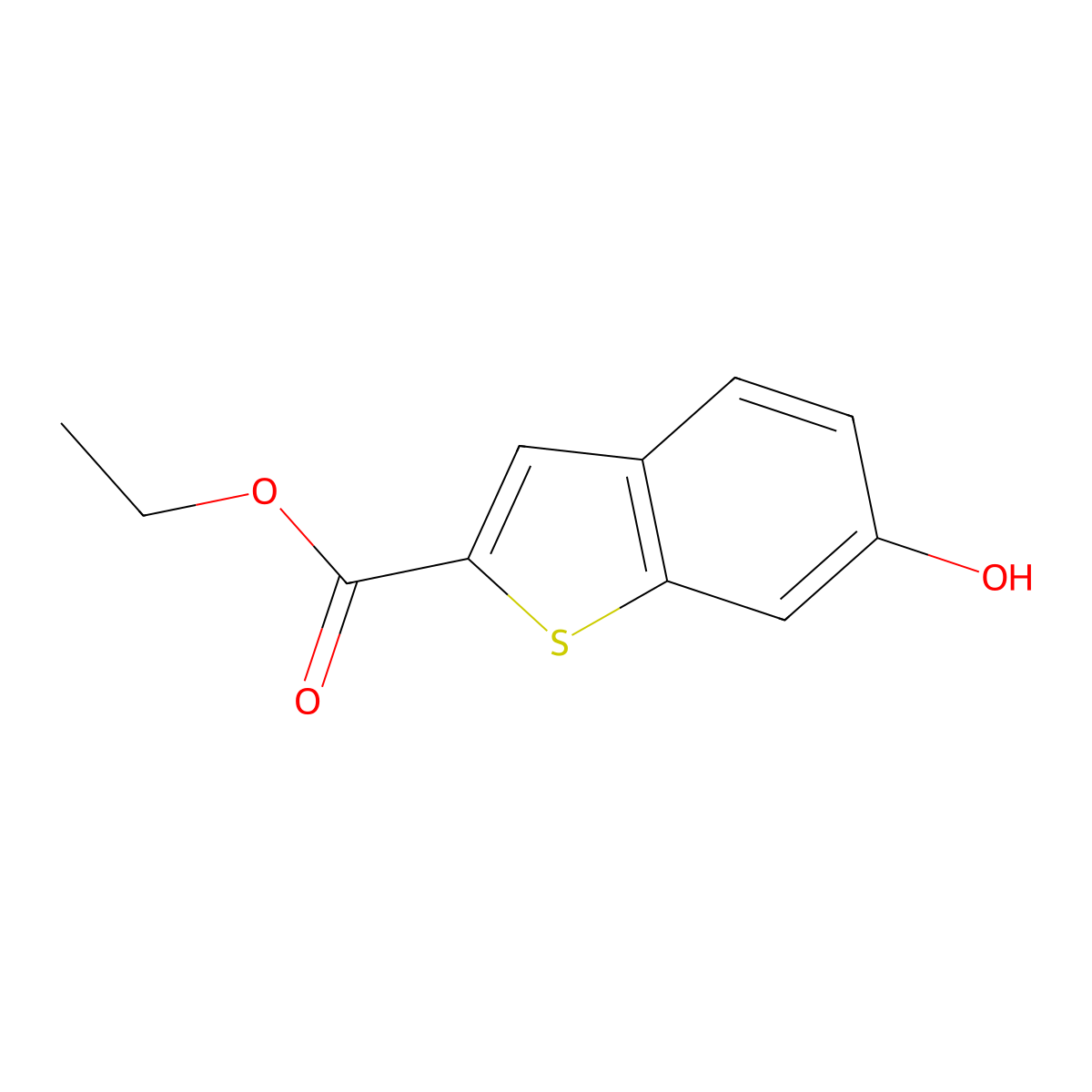Ethyl 6-hydroxybenzo[b]thiophene-2-carboxylate molecular structure, CAS 1106537-69-2