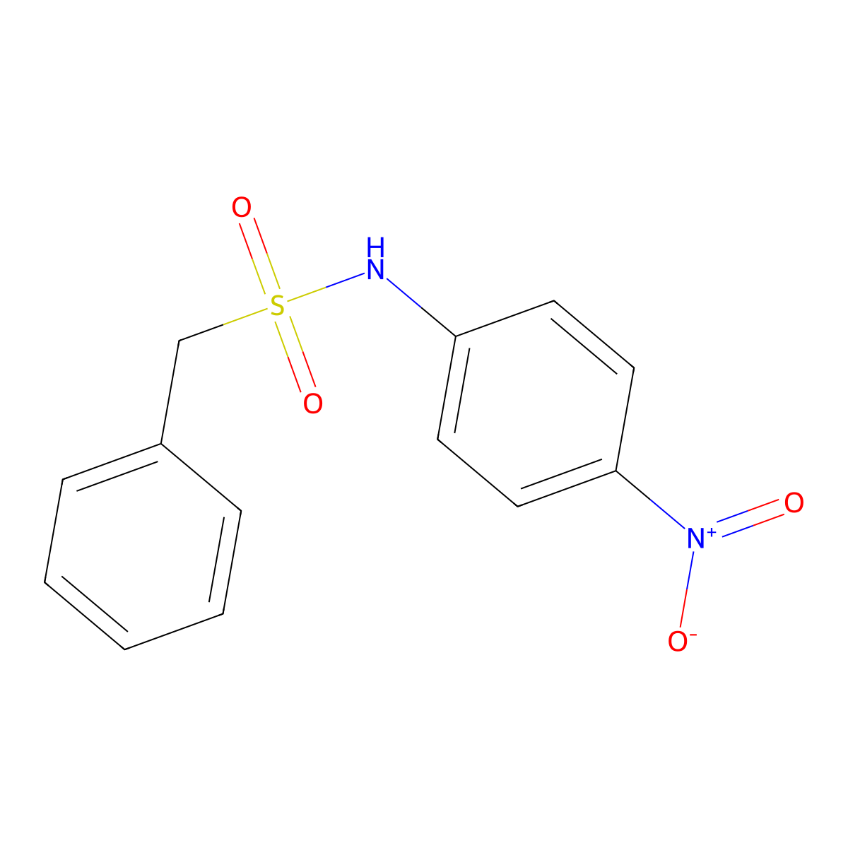 N-(4-nitrophenyl)-1-phenylmethanesulfonamide molecular structure, CAS 110654-37-0
