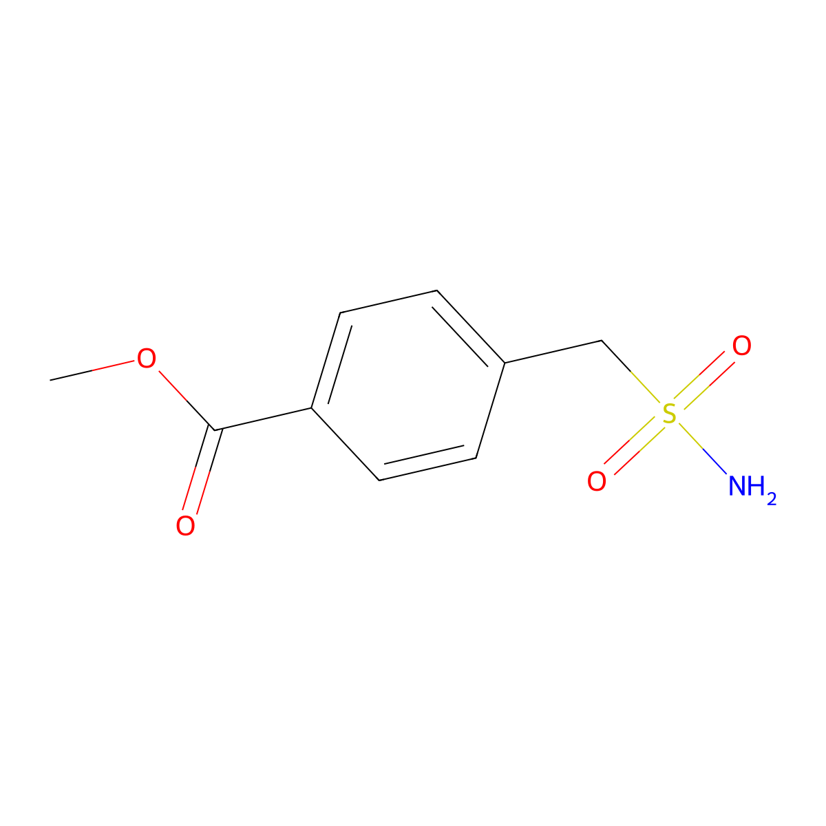 Methyl 4-(sulfamoylmethyl)benzoate molecular structure, CAS 110654-40-5