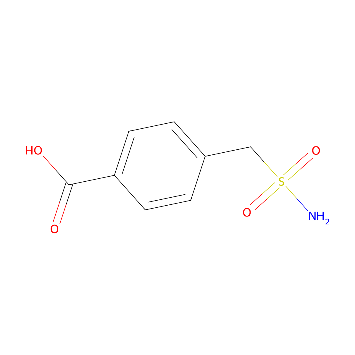 4-[(Aminosulfonyl)methyl]benzoic acid molecular structure, CAS 110654-41-6