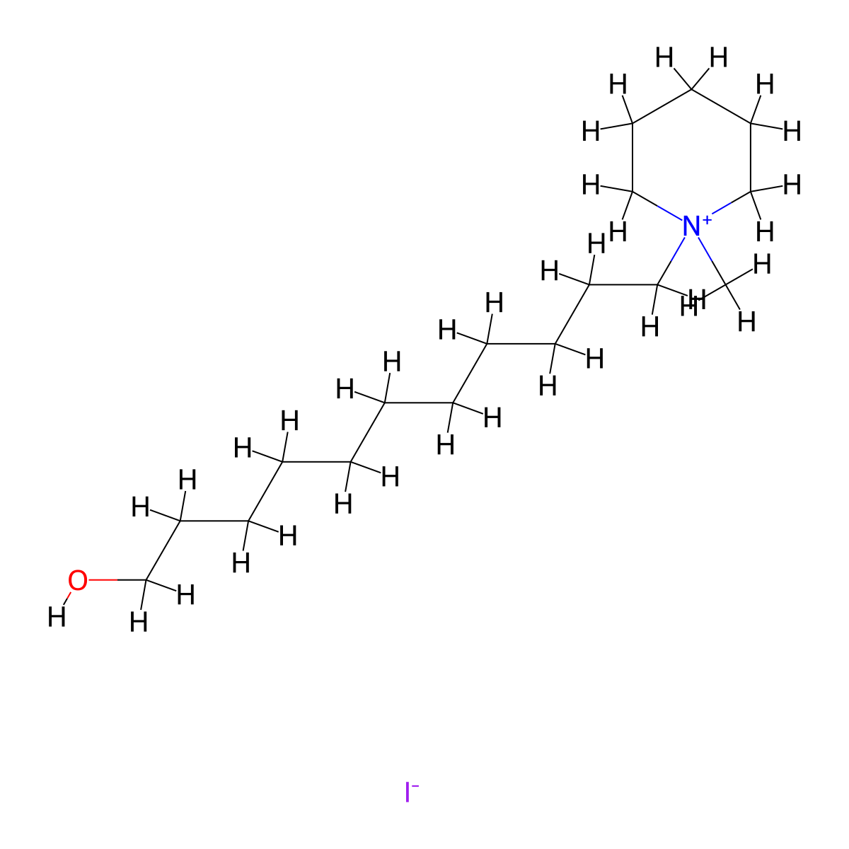 1-(11-Hydroxyundecyl)-1-methylpiperidin-1-ium Iodide molecular structure, CAS 1106548-54-2