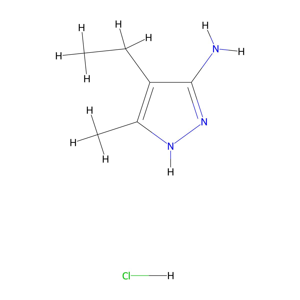 4-Ethyl-3-methyl-1H-pyrazol-5-amine hydrochloride molecular structure, CAS 1106570-11-9