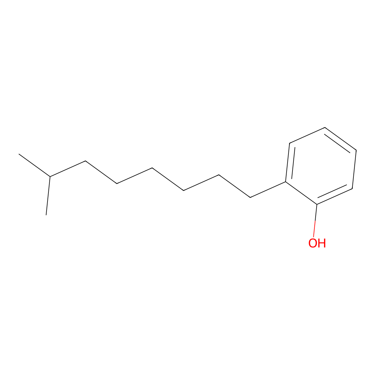 2-Isononylphenol molecular structure, CAS 11066-49-2