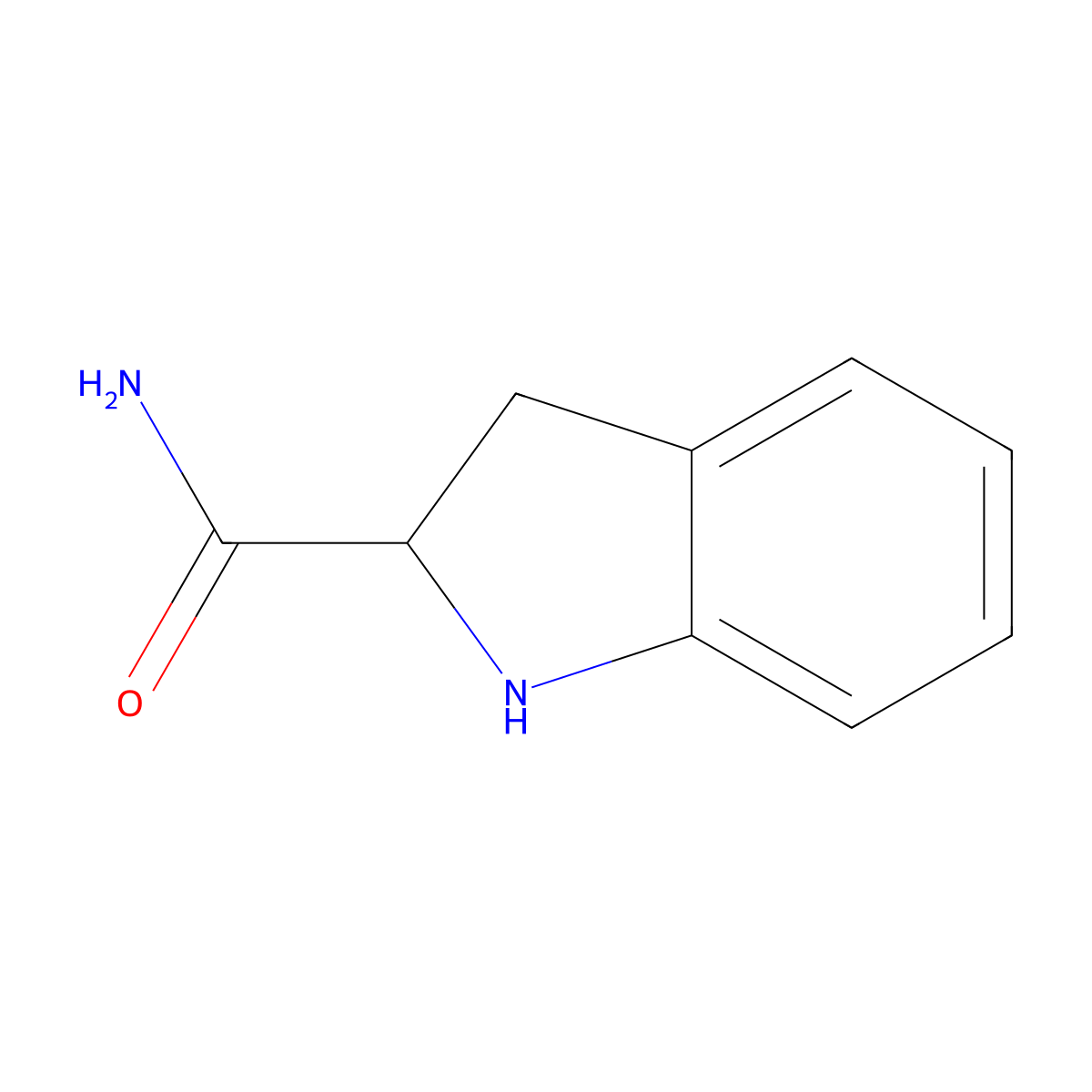 (2S)-2,3-dihydro-1H-indole-2-carboxamide molecular structure, CAS 110660-78-1