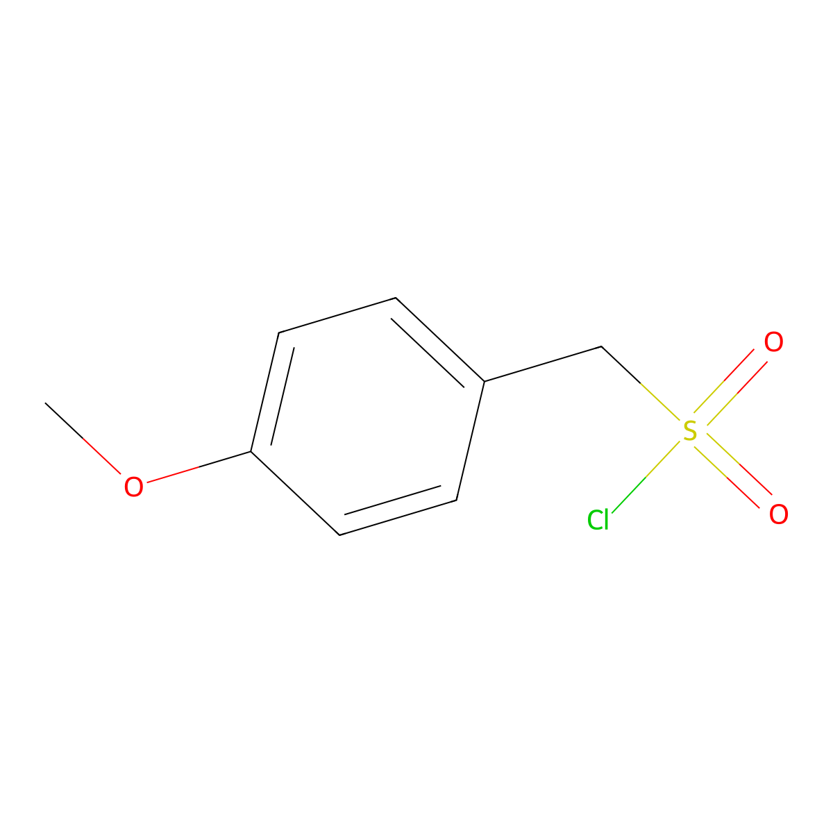 (4-Methoxyphenyl)methanesulfonyl chloride molecular structure, CAS 110661-59-1