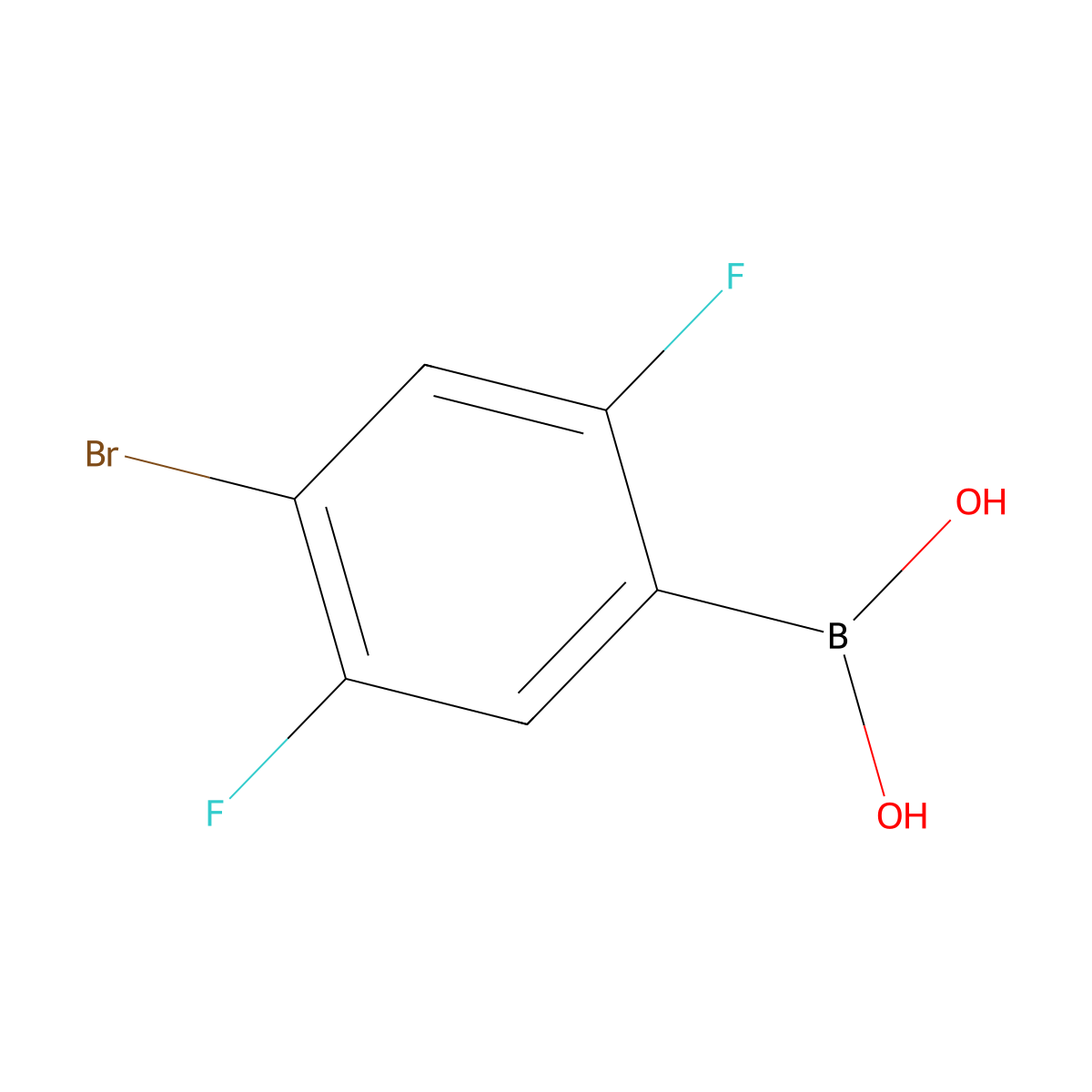 4-Bromo-2,5-difluorobenzeneboronic acid molecular structure, CAS 1106676-82-7
