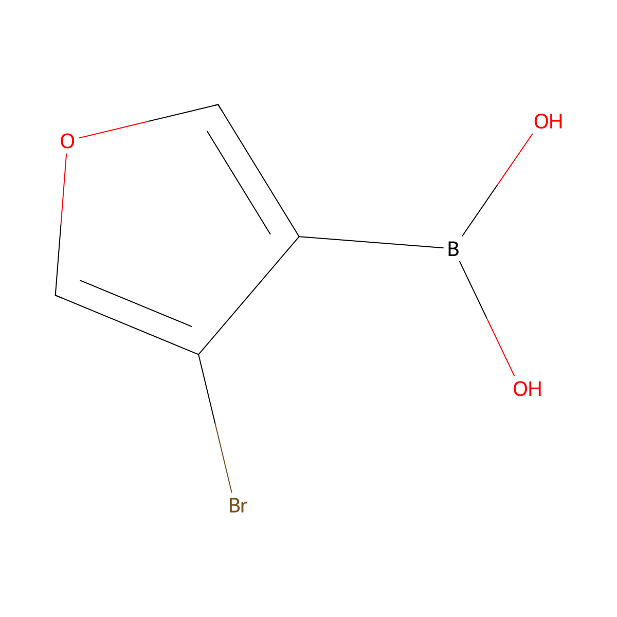 (4-Bromofuran-3-yl)boronic acid molecular structure, CAS 1106677-21-7