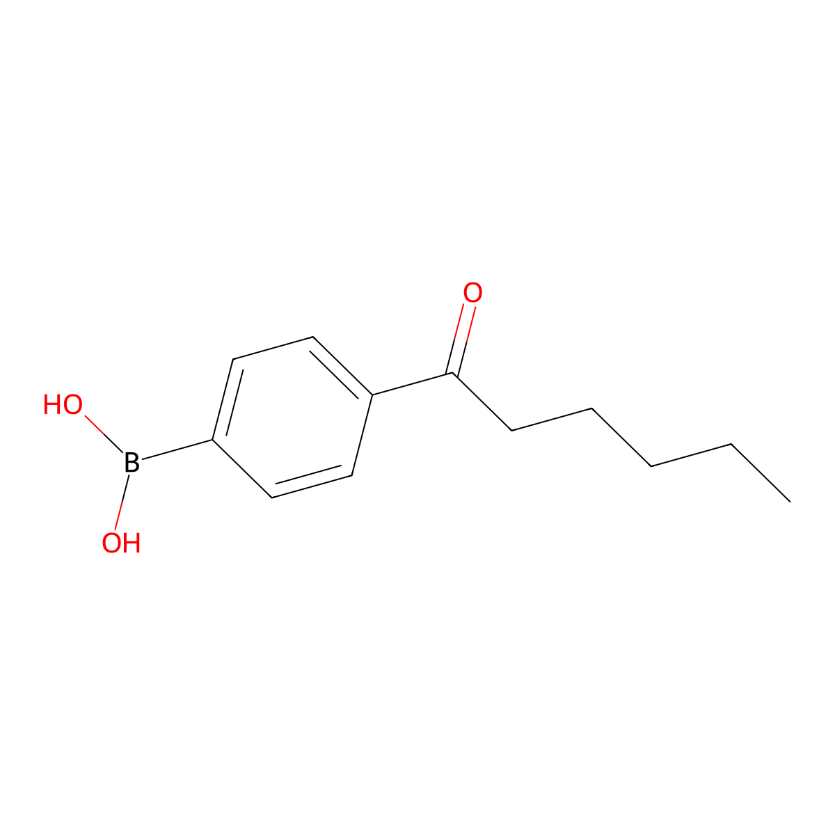 4-Hexanoylphenylboronic acid molecular structure, CAS 1106677-24-0